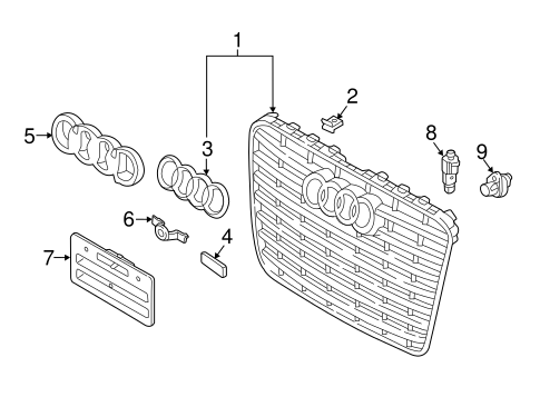 A8 Quattro GRILLE & COMPONENTS