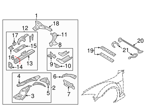 RX-8 STRUCTURAL COMPONENTS & RAILS