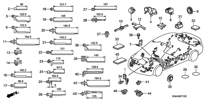 ELECTRICAL / EXHAUST / HEATER / FUEL/HARNESS BAND - BRACKET for 2006 Honda CIVIC SEDAN #1