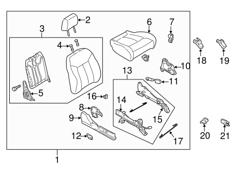 Protege FRONT SEAT COMPONENTS 2