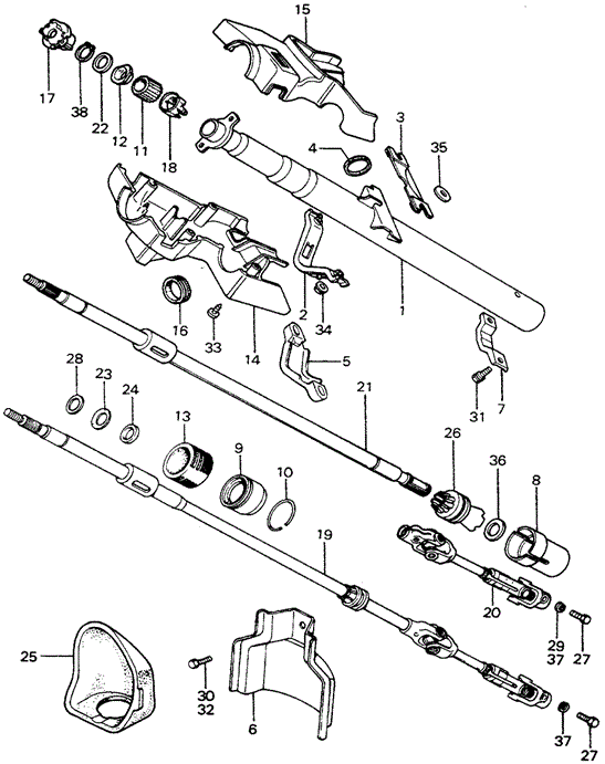 CHASSIS/STEERING COLUMN (1) for 1980 Honda CIVIC HATCHBACK #1