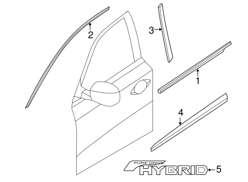 Pathfinder EXTERIOR TRIM - FRONT DOOR