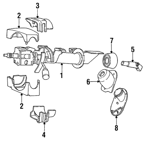 Spirit STEERING COLUMN COMPONENTS