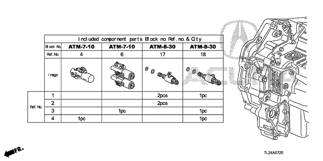 TSX SEDAN AT SOLENOID VALVE SET