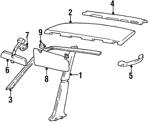 Tracker INTERIOR TRIM - ROOF