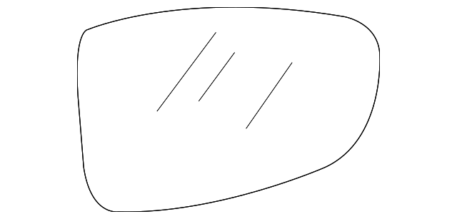 GLK2691G7 Деталь MIRROR GLASS, LEFT