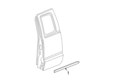 Dakota EXTERIOR TRIM - REAR DOOR 2