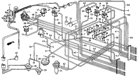 CRX MT NO. 1 TUBING ('84 1.3 DX)