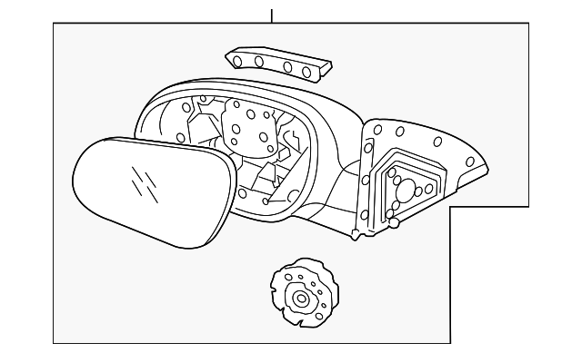 87610-2L150 Деталь MIRROR ASSY, LEFT