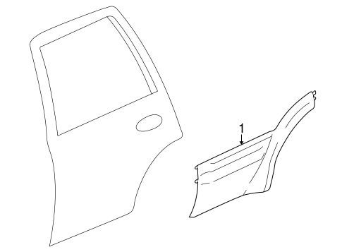 Rainier EXTERIOR TRIM - REAR DOOR