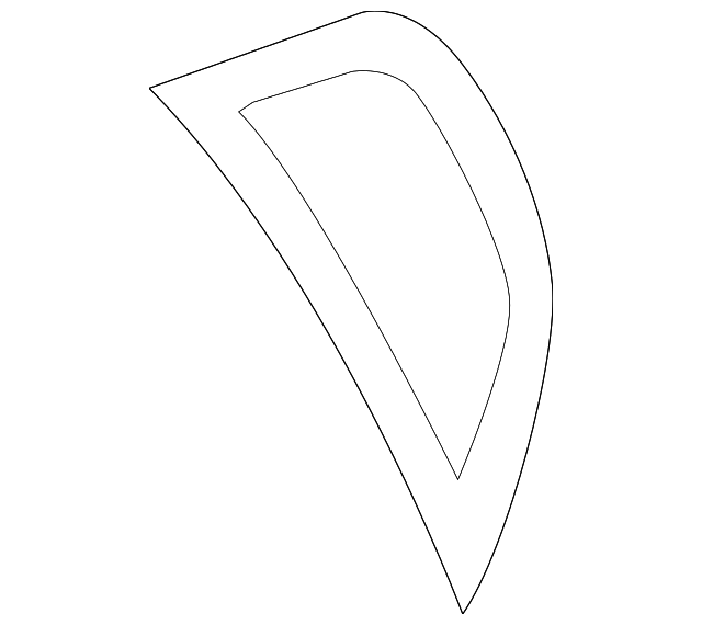 96543051 Деталь QUARTER GLASS, RIGHT