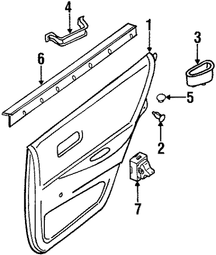 Altima INTERIOR TRIM - REAR DOOR