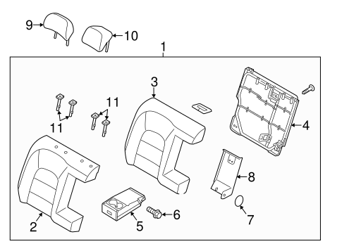 Forte Koup REAR SEAT COMPONENTS 6
