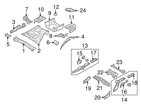 Legacy REAR FLOOR & RAILS