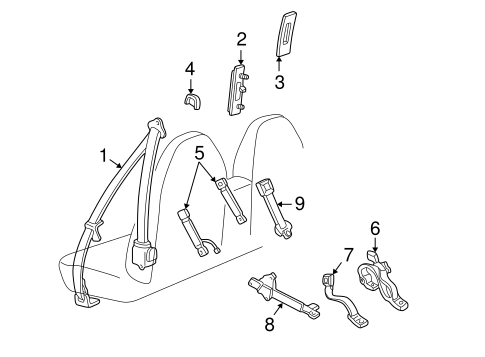 B3000 FRONT SEAT BELTS 3