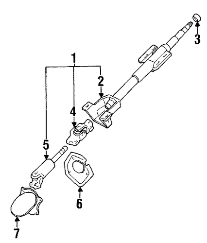 Sephia STEERING COLUMN ASSEMBLY 5