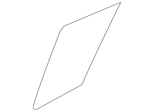 82263-EL400 Деталь FIXED GLASS, LEFT