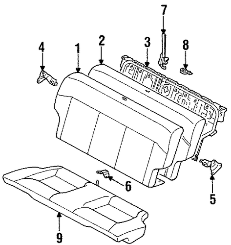 Paseo REAR SEAT COMPONENTS