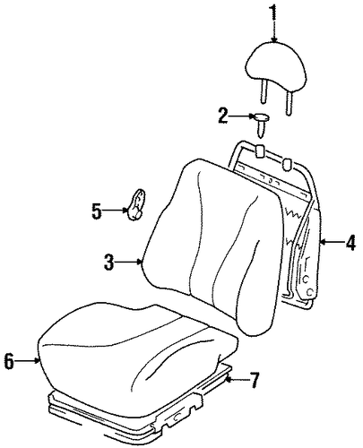 Elantra FRONT SEAT COMPONENTS