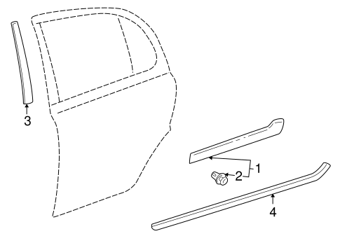 Echo EXTERIOR TRIM - REAR DOOR