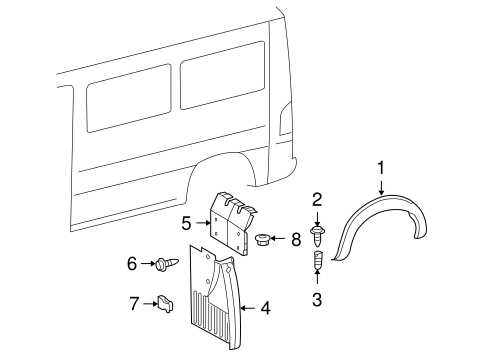 Sprinter 2500 EXTERIOR TRIM - SIDE PANEL 3