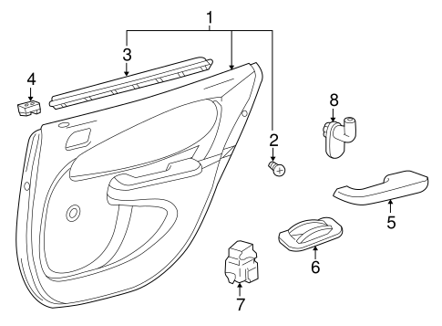 Corolla INTERIOR TRIM - REAR DOOR