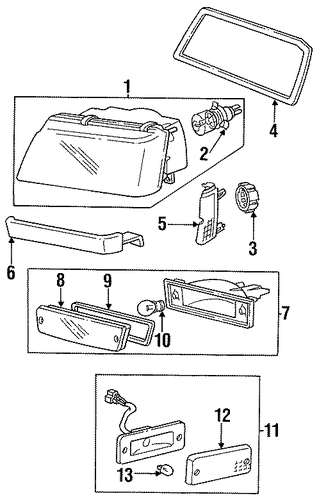 Colt HEADLAMP COMPONENTS