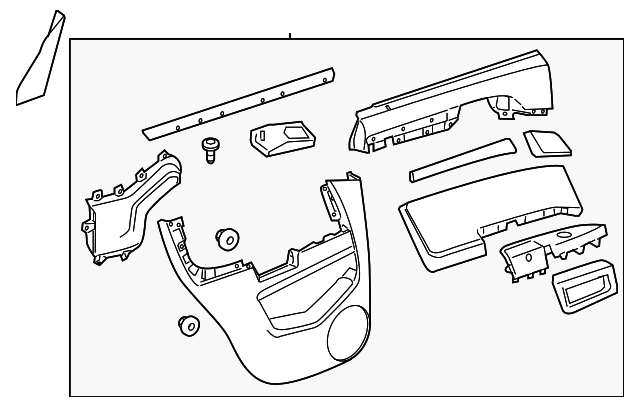 20996498 Деталь DOOR TRIM PANEL, LEFT