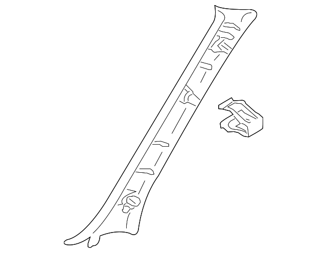 ZZDA-69-160-32 Деталь WINDSHIELD PILLAR TRIM, LEFT