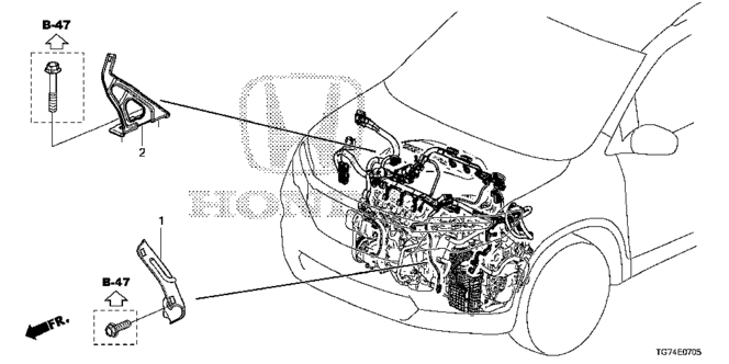 PILOT ENGINE WIRE HARNESS STAY