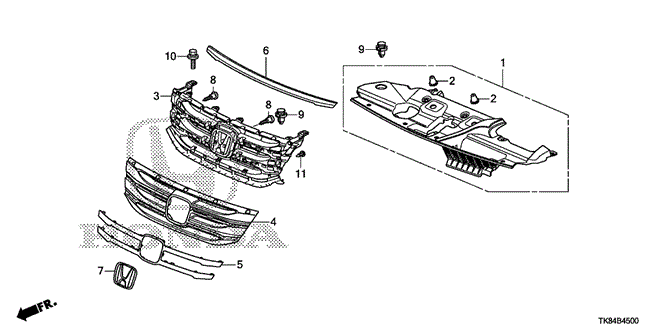 INTERIOR / BUMPER/FRONT GRILLE (1) for 2012 Honda ODYSSEY #1