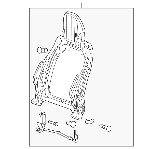 23127663 Деталь SEAT BACK FRAME, LEFT