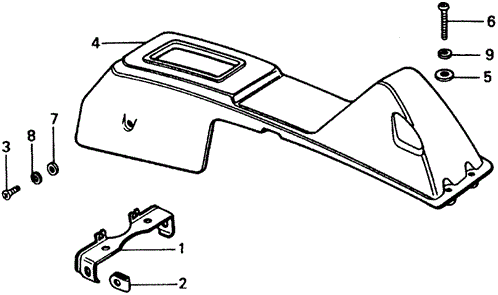 INTERIOR / BUMPER/HMT CENTER CONSOLE for 1978 Honda CIVIC 1200 HATCHBACK #1