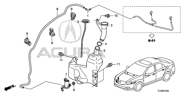 TSX SEDAN WINDSHIELD WASHER (KA)