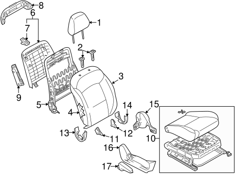 Kizashi PASSENGER SEAT COMPONENTS