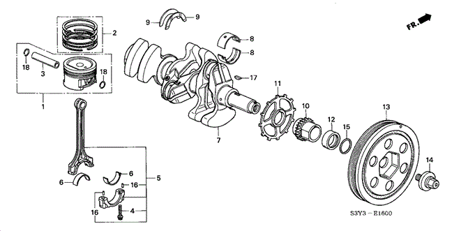 INSIGHT PISTON - CRANKSHAFT