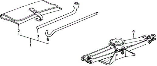 INTERIOR / BUMPER/TOOLS - JACK for 1989 Honda ACCORD COUPE #1