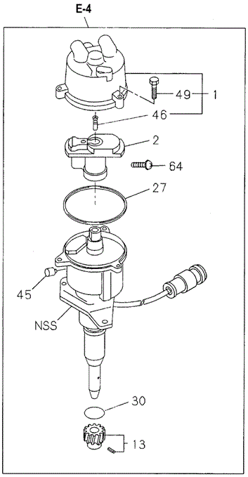 ENGINE/DISTRIBUTOR (4ZE1) for 1994 Honda PASSPORT #1