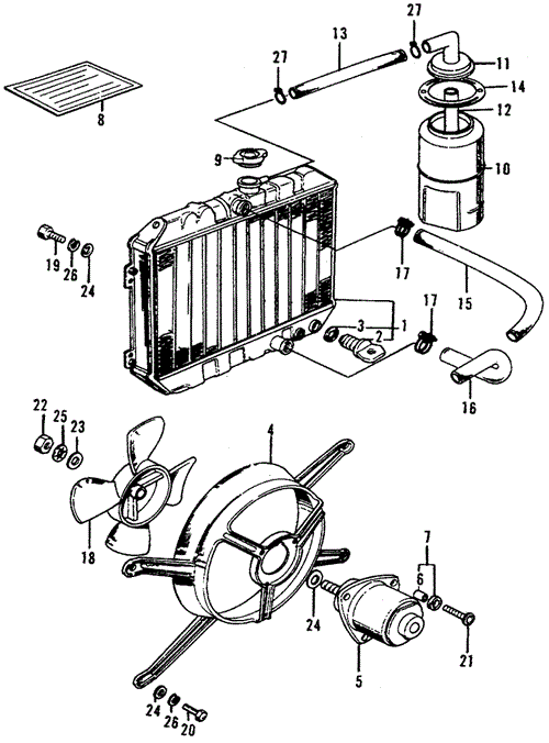 ELECTRICAL / EXHAUST / HEATER / FUEL/MT RADIATOR for 1975 Honda CIVIC 1200 HATCHBACK #1
