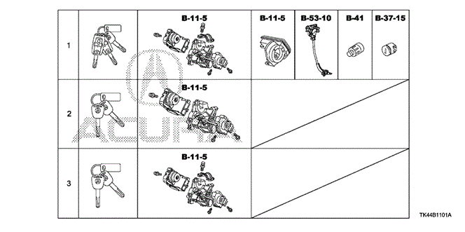 TL KEY CYLINDER SET (NO SMART)