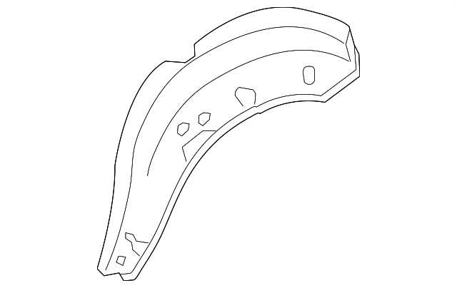 203-637-03-76 Деталь OUTER WHEELHOUSE, LEFT