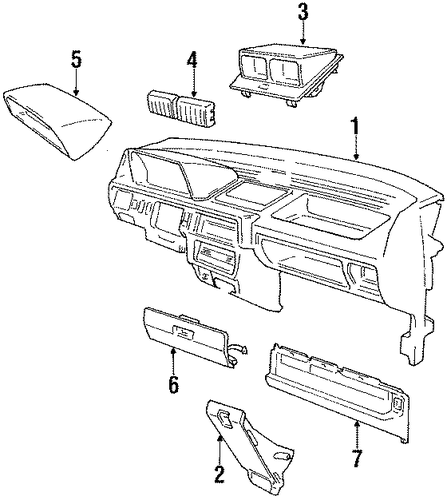 1985 Honda CIVIC 4WD PANEL, INSTRUMENT *B49L* (FAIR BLUE) - (66821SB6665ZA) 1985 Honda CIVIC 4WD PANEL, INSTRUMENT *B49L* (FAIR BLUE) - (66821SB6665ZA)