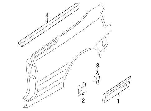 Cabrio EXTERIOR TRIM - QUARTER PANEL