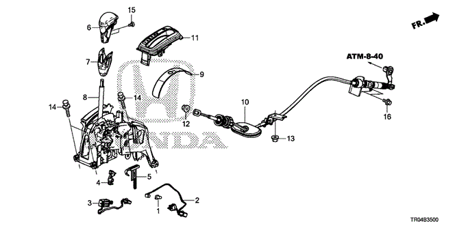 CHASSIS/SELECT LEVER (1) for 2012 Honda CIVIC SEDAN #1