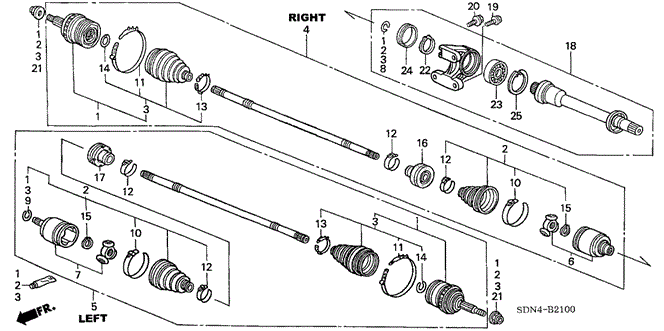 CHASSIS/DRIVESHAFT (L4) (MT) for 2004 Honda ACCORD COUPE #1
