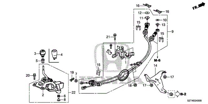 CHASSIS/SHIFT LEVER for 2011 Honda CR-Z #1