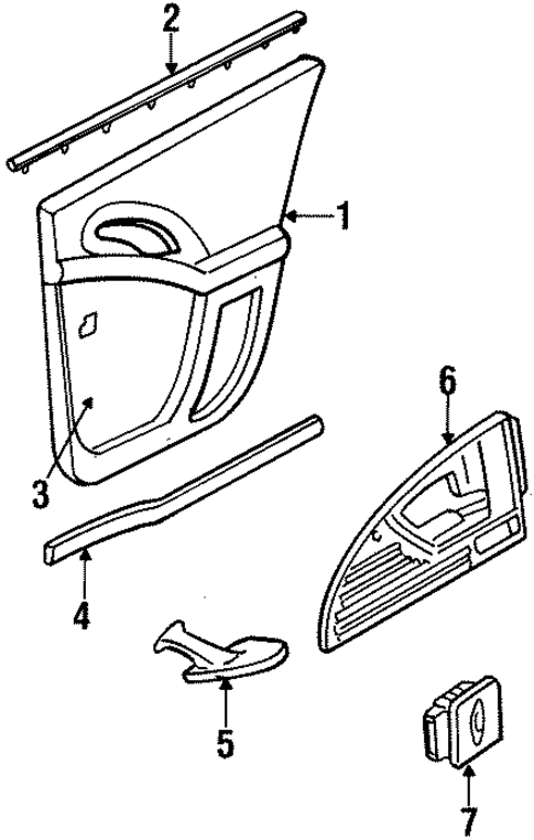 Skylark INTERIOR TRIM - REAR DOOR