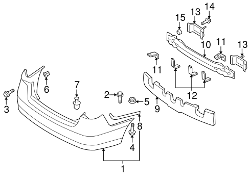 Elantra BUMPER & COMPONENTS - REAR