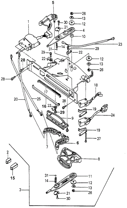 ELECTRICAL / EXHAUST / HEATER / FUEL/HEATER LEVER for 1981 Honda ACCORD SEDAN #1