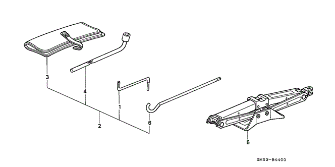 INTERIOR / BUMPER/TOOL - JACK for 1991 Honda ACCORD 5-DOOR #1